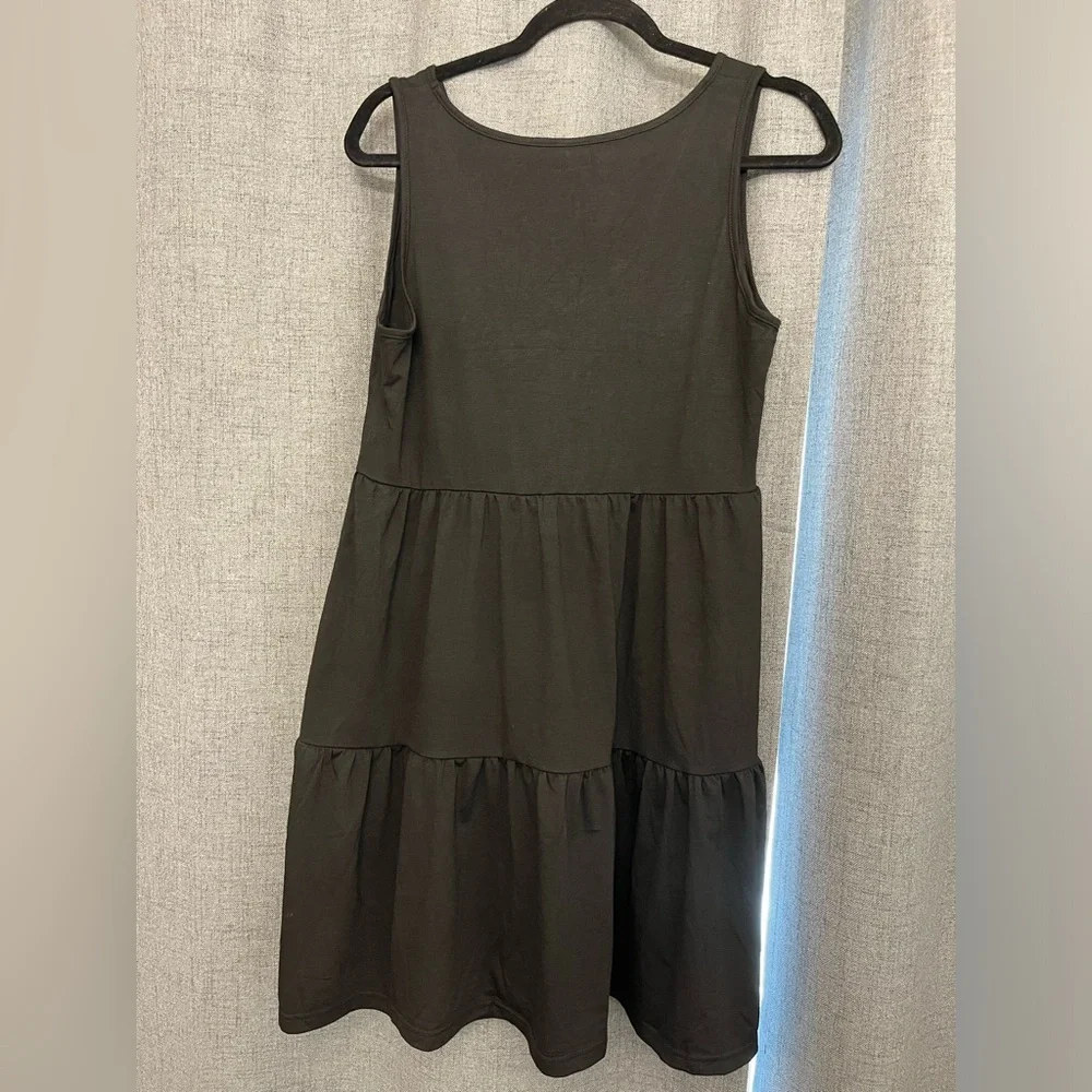 ANRABESS Womens Casual Tank Dress Sleeveless V Neck T Shirt Sundress Medium - Picture 10 of 11